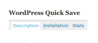 WordPress Quick Save